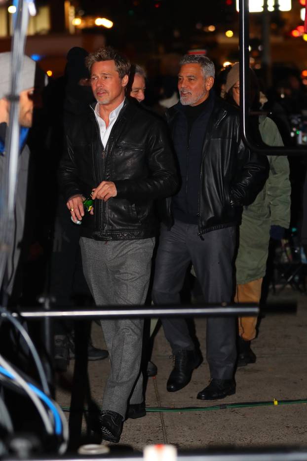 Brad Pitt and George Clooney film scenes in Harlem for upcoming project 'Wolves'