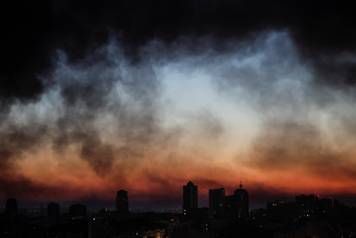 Russian missile strike in Kyiv