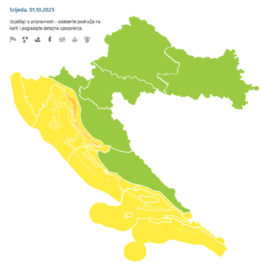 Crveni alarm zbog olujne bure: U najvišem gorju moguć snijeg!