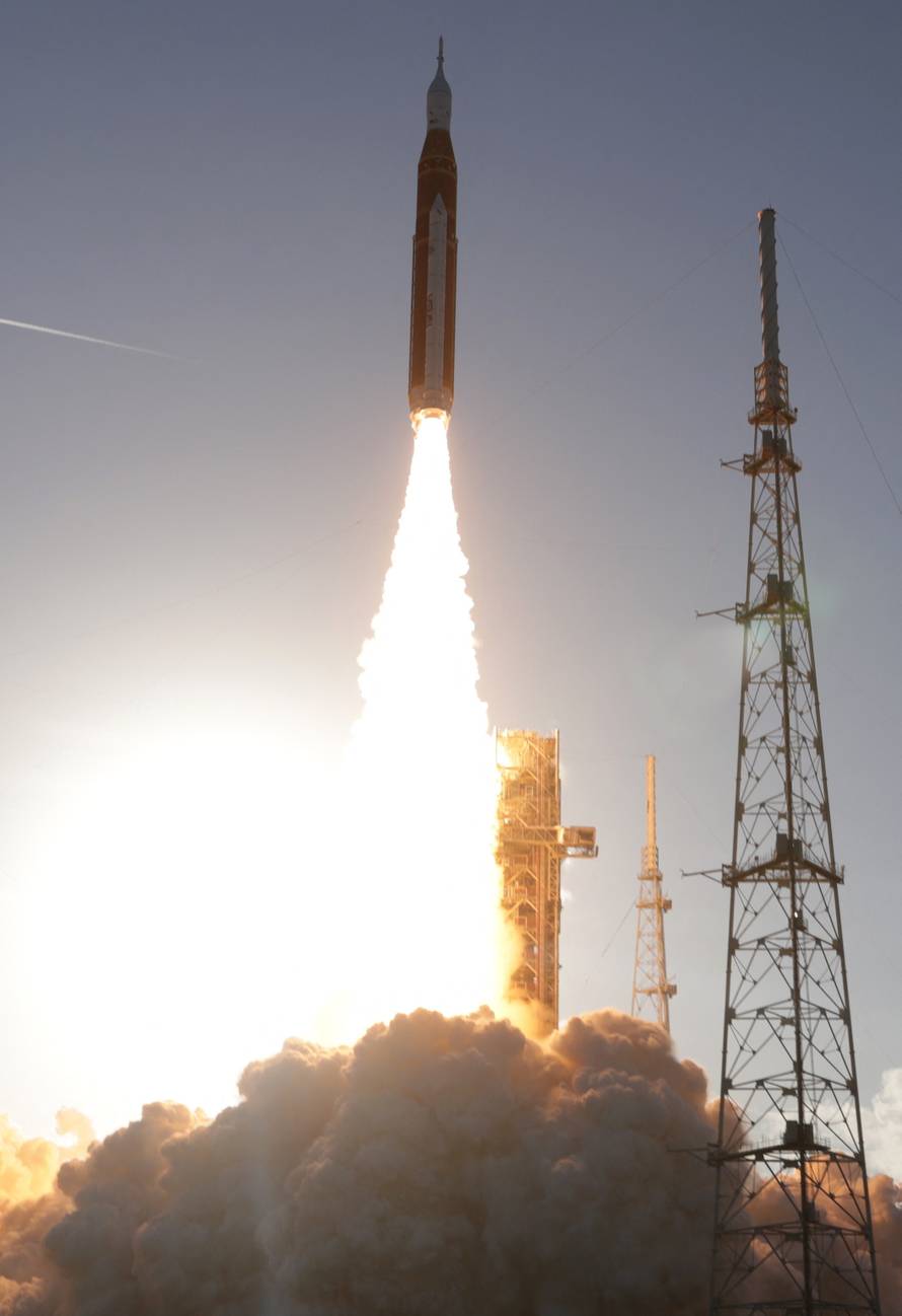 NASA's Artemis II mission to fly by the moon lifts off from the Kennedy Space Center in Cape Canaveral, Florida, U.S.