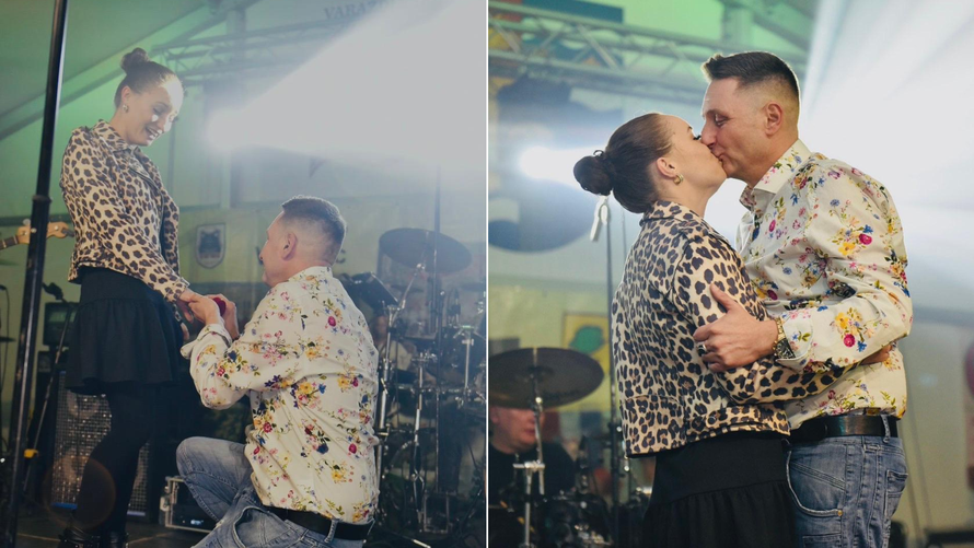 Gitarist grupe Vigor zaprosio je 24 godine mlađu djevojku usred koncerta: 'Ljubav je pokretač'