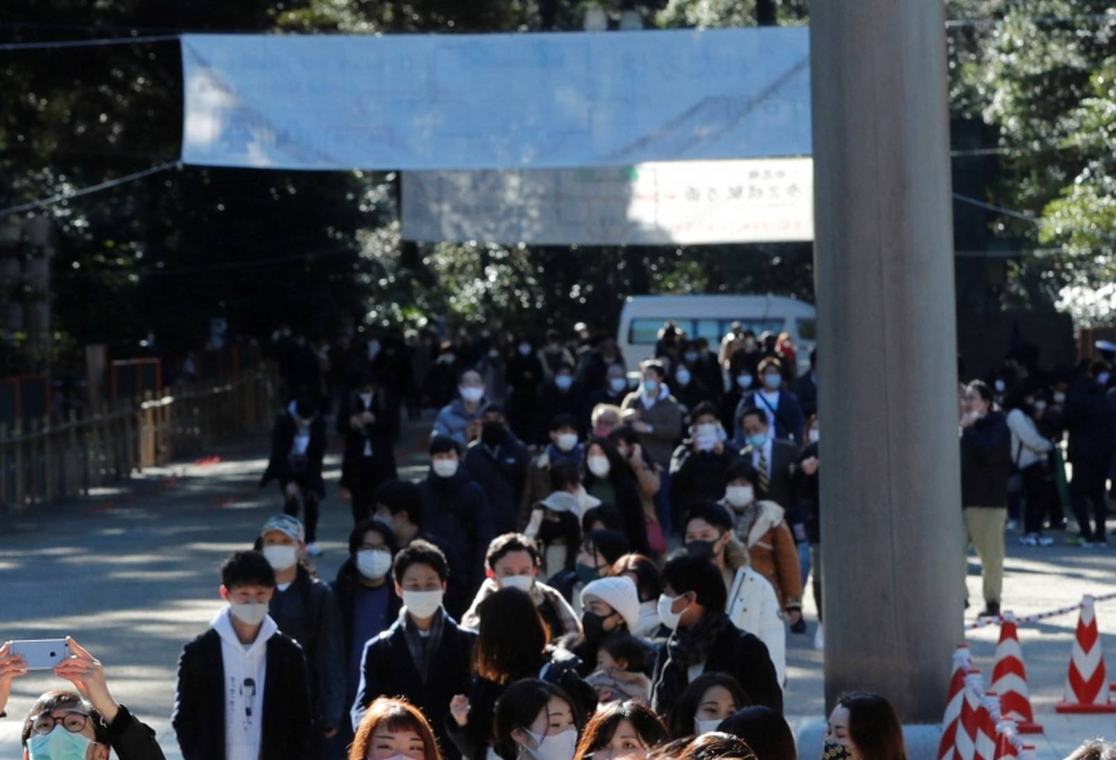 First day of the new year at the Meiji Shrine in Tokyo