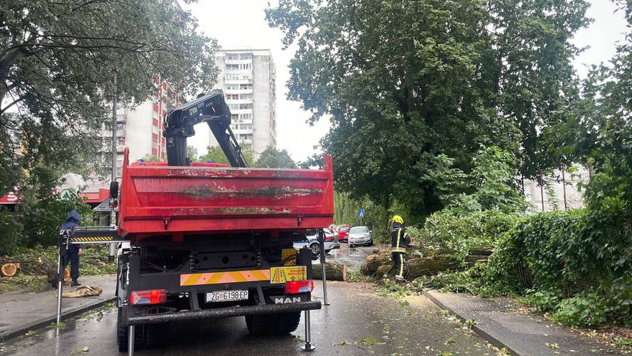 24sata uživo iz Zagreba: Oluja pogodila grad! Ovo je ogromno drvo koje je zdrobilo automobil