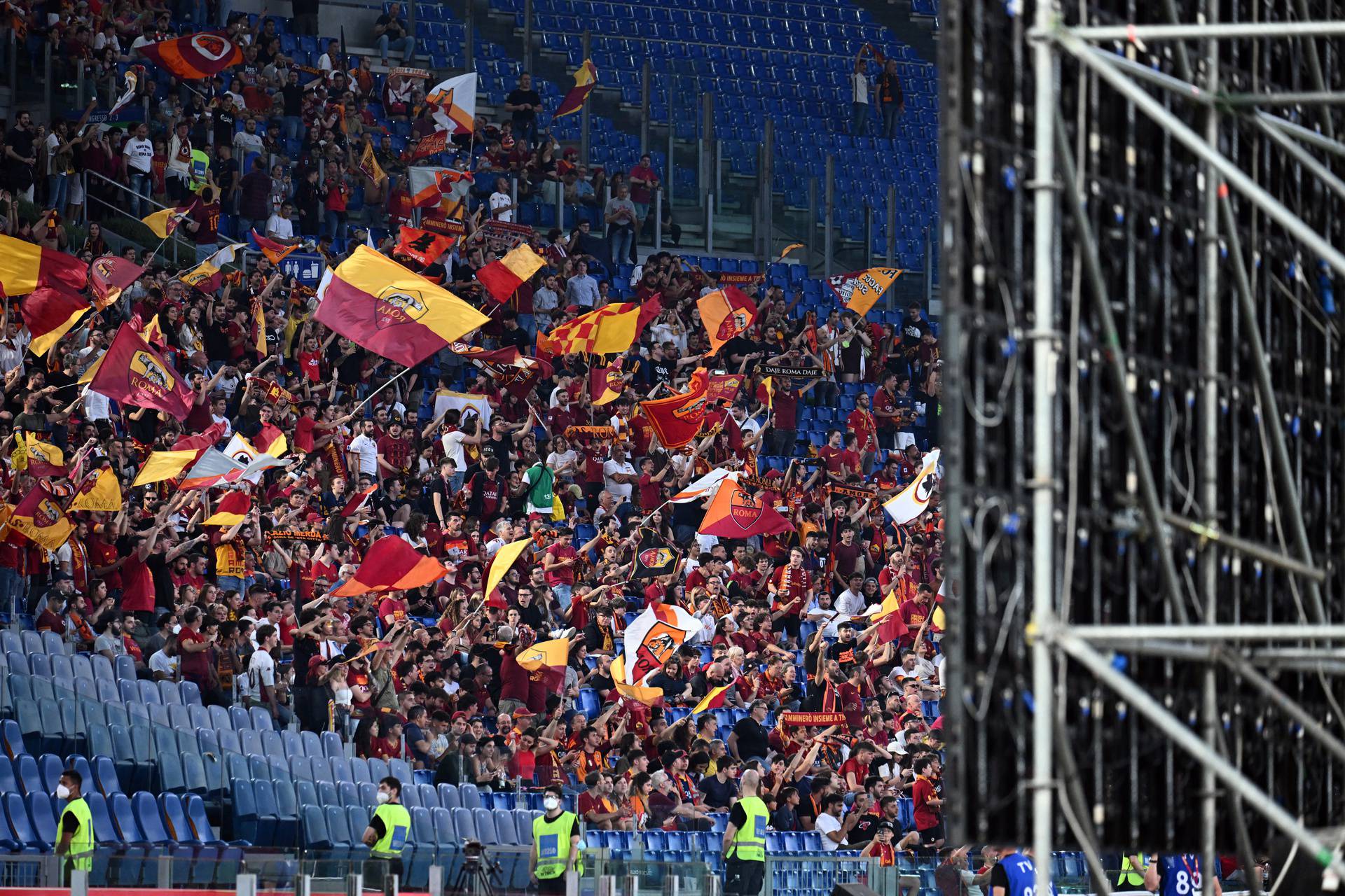 Europa Conference League - Final - Fans watch AS Roma v Feyenoord