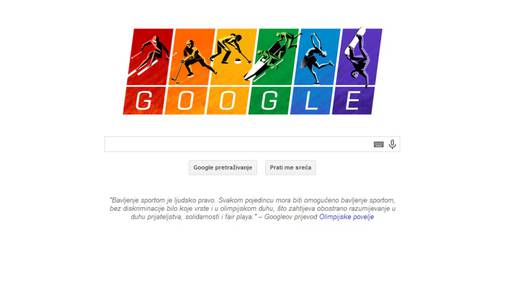 Google protiv diskriminacije na ZOI s porukom u boji Pridea