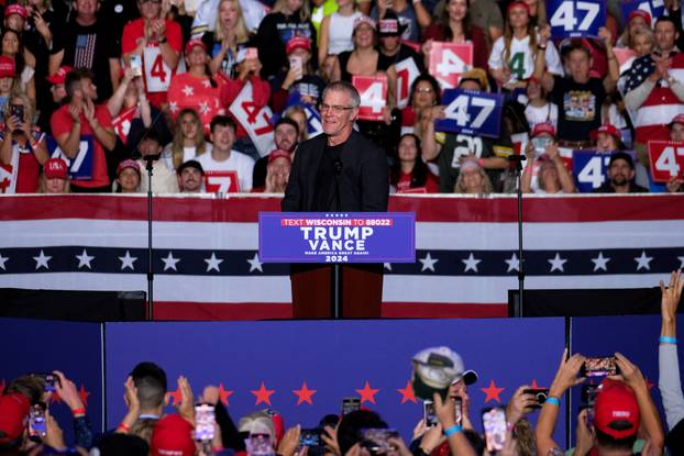 Republican presidential nominee and former U.S. President Donald Trump campaigns in Green Bay, Wisconsin