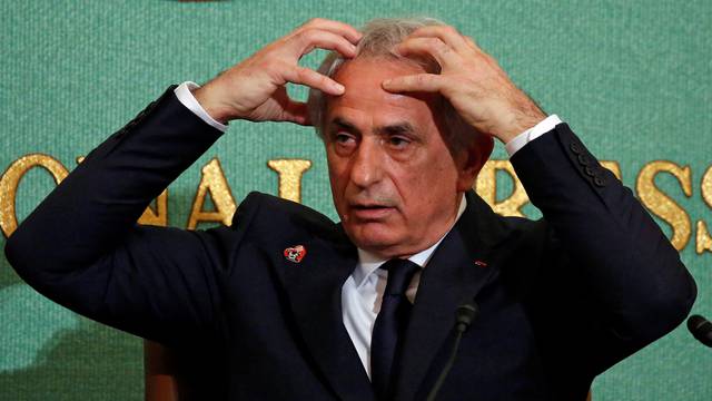 Vahid Halilhodzic attends a news conference at the Japan National Press Club in Tokyo