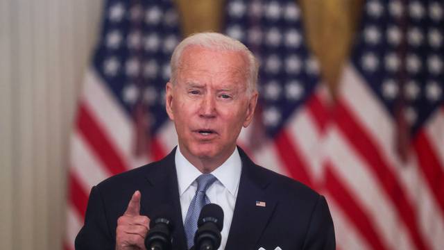 U.S. President Joe Biden speaks about Afghanistan at the White House in Washington