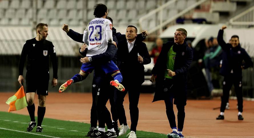 Split: Utakmica HNK Hajduk - NK Varaždin u četvrtfinalu Supersport Hrvatskog nogometnog kupa