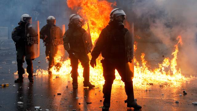 Demonstration against the agreement reached by Greece and Macedonia to resolve a dispute over the former Yugoslav republic's name, in Athens