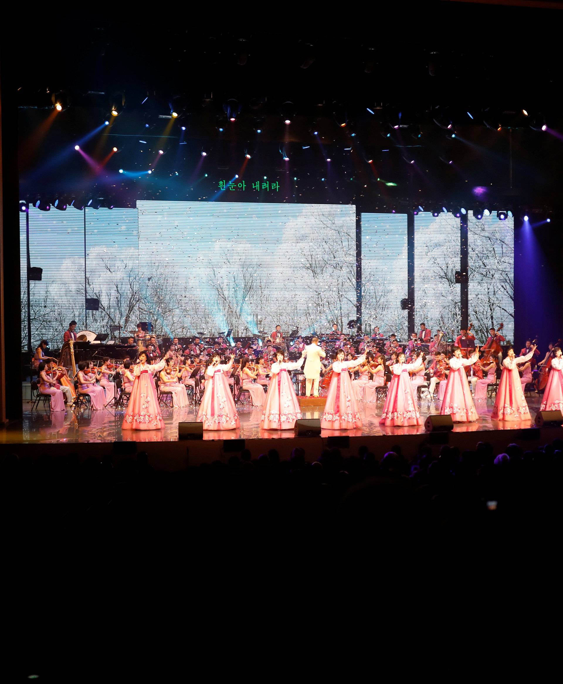 The North Korea's Samjiyon Orchestra performs in Gangneung