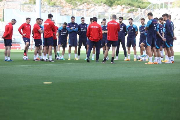 Rijeka: Trening Hrvatske nogometne reprezentacije bez Marka Livaje koji je napustio reprezentaciju