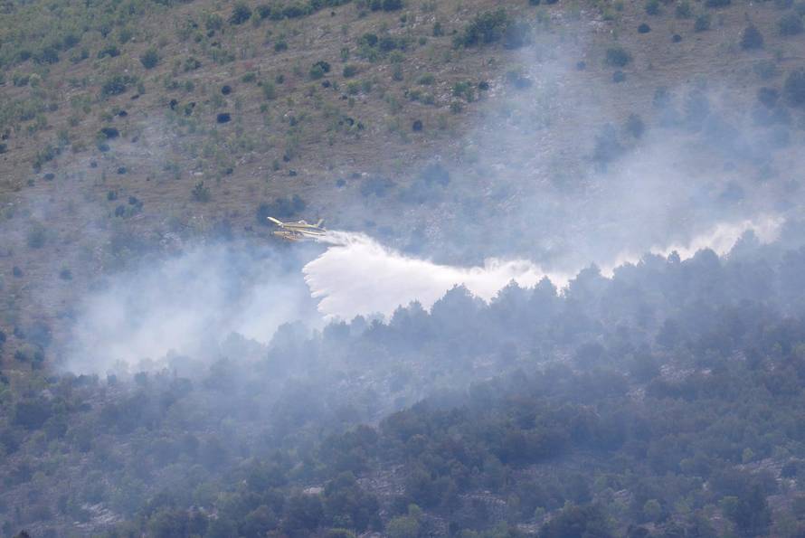 Požar na nepristupačnom terenu između Vrpolja i Grebaštice