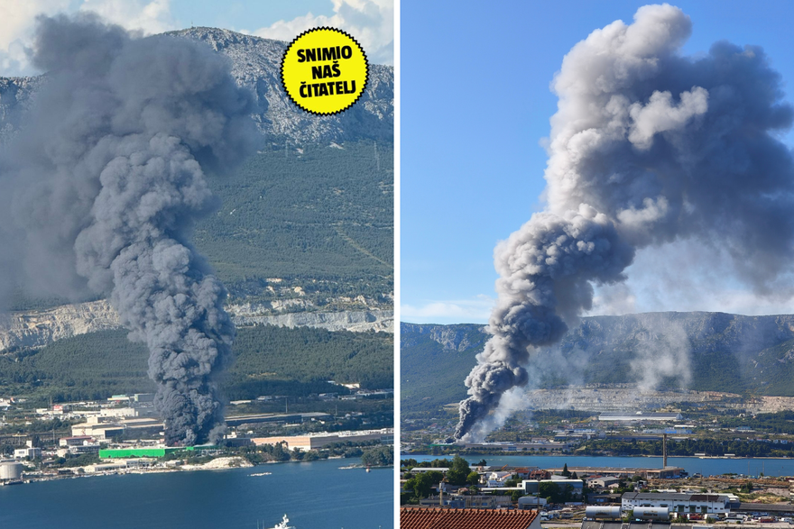 Crni dim nadvio se nad Kaštel Sućurcem: Gori skladište Pevexa