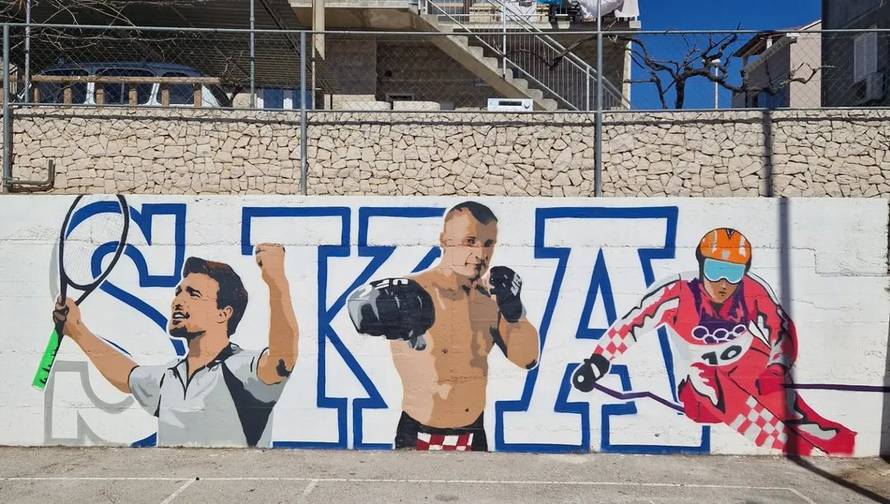 Grafiti majstor oslikao mural  velikanima hrvatskog sporta