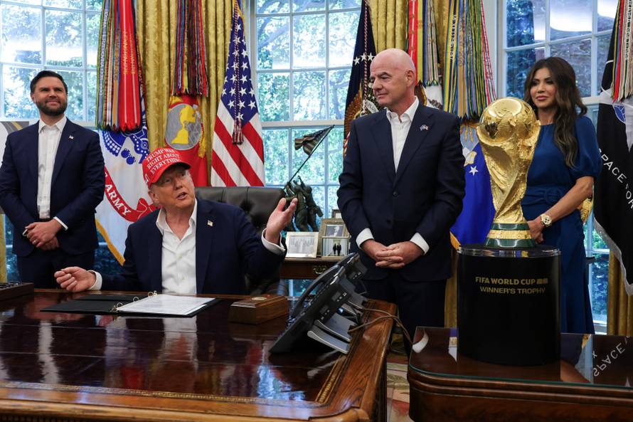 U.S. President Trump makes an announcement on 2026 FIFA World Cup, at the White House