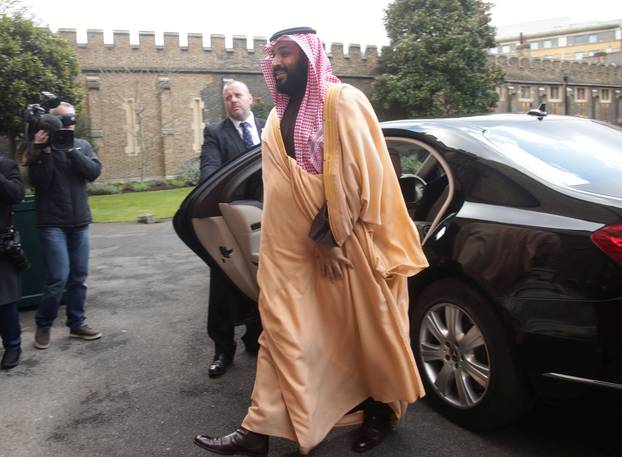 The Crown Prince of Saudi Arabia Mohammed bin Salman arrives at Lambeth Palace, London