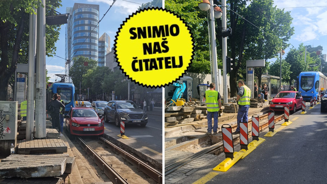 Kolaps na Savskoj: Auto upao u radove na tračnicama pa blokirao tramvajski promet