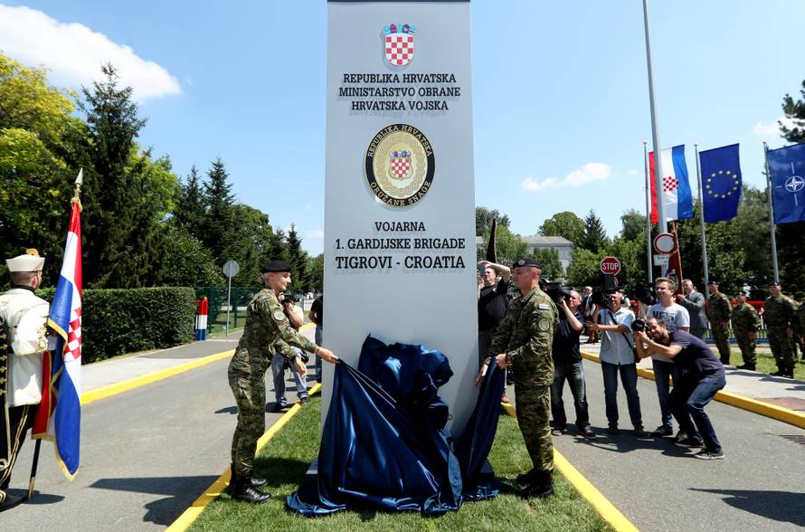 Zagreb: SveÄanost imenovanja vojarne  Croatia  imenom 1. gardijska brigada Tigrovi