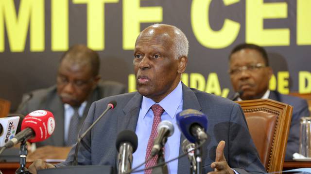 FILE PHOTO: Angolan President and MPLA leader, Jose Eduardo dos Santos attends a party central committee at a meeting in Luanda