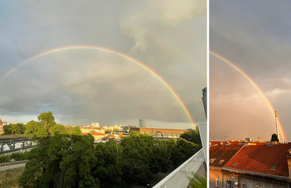 FOTO Zagrebačko nebo nakon kiše ukrasila je dupla duga