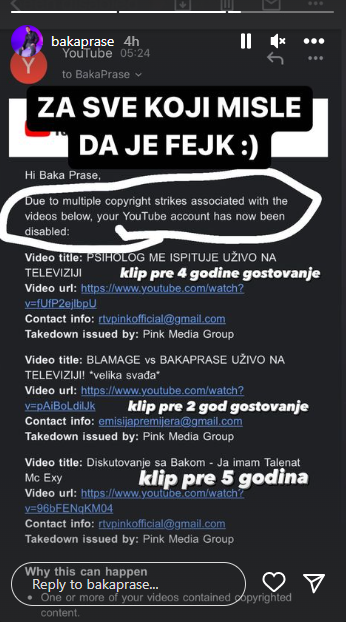 Srpski youtuber Baka Prase se oglasio nakon što su mu ugasili kanal: Ne može jadnije od toga