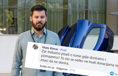 Opleli po poznatima, Rimac im odbrusio: 'To što se netko ne hvali, ne znači da ne donira...'