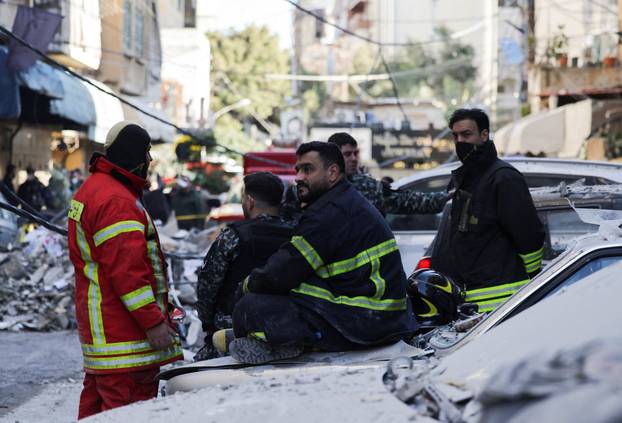 Aftermath of an Israeli strike, in central Beirut