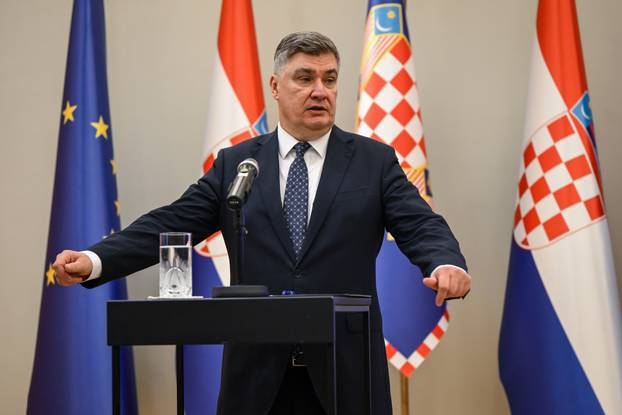 Zagreb: Konferencija za medije predsjednika Zorana Milanovi&cacute;a