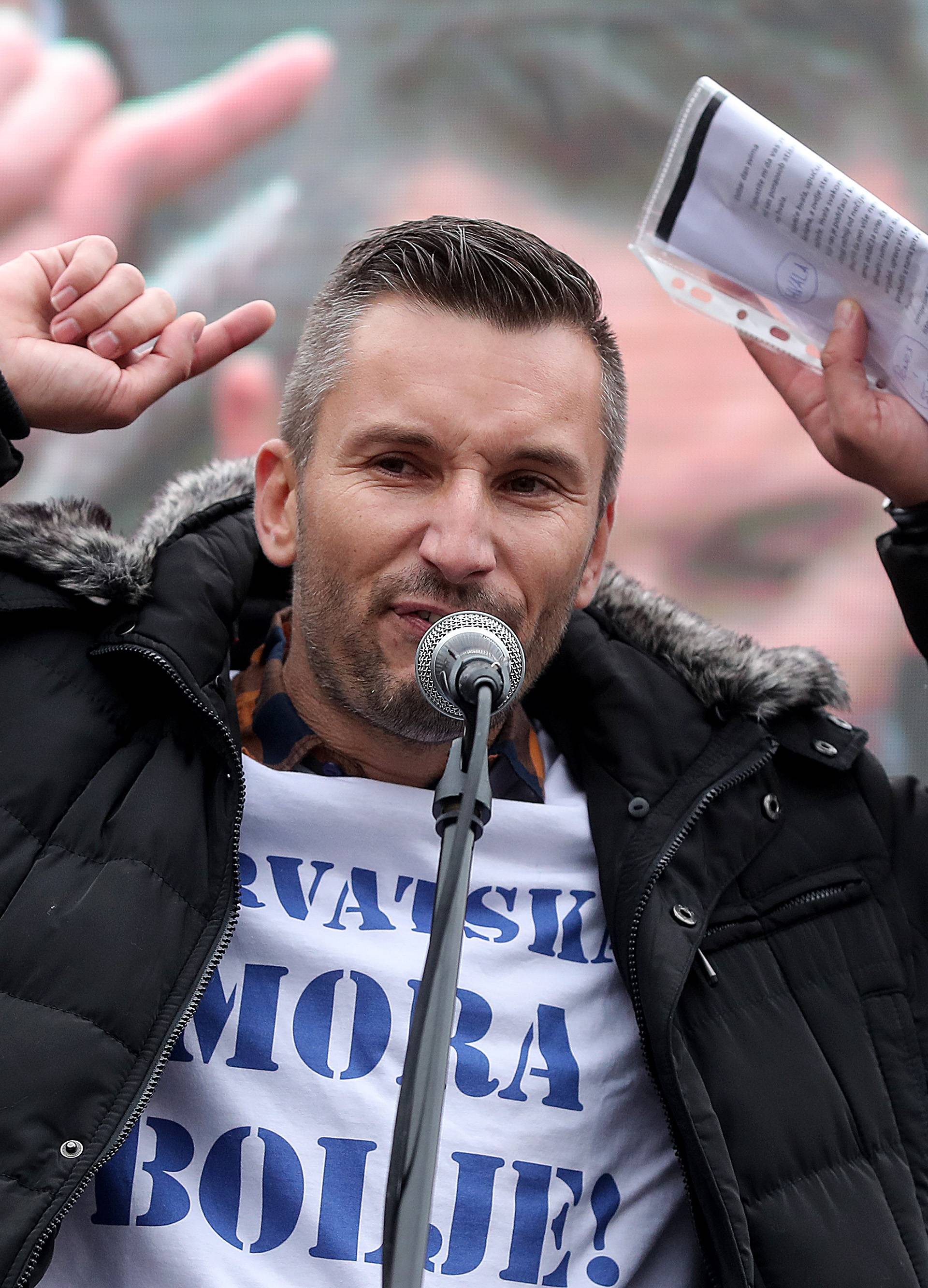 Obraćanje sindikalista na velikom prosvjedu Hrvatska mora bolje