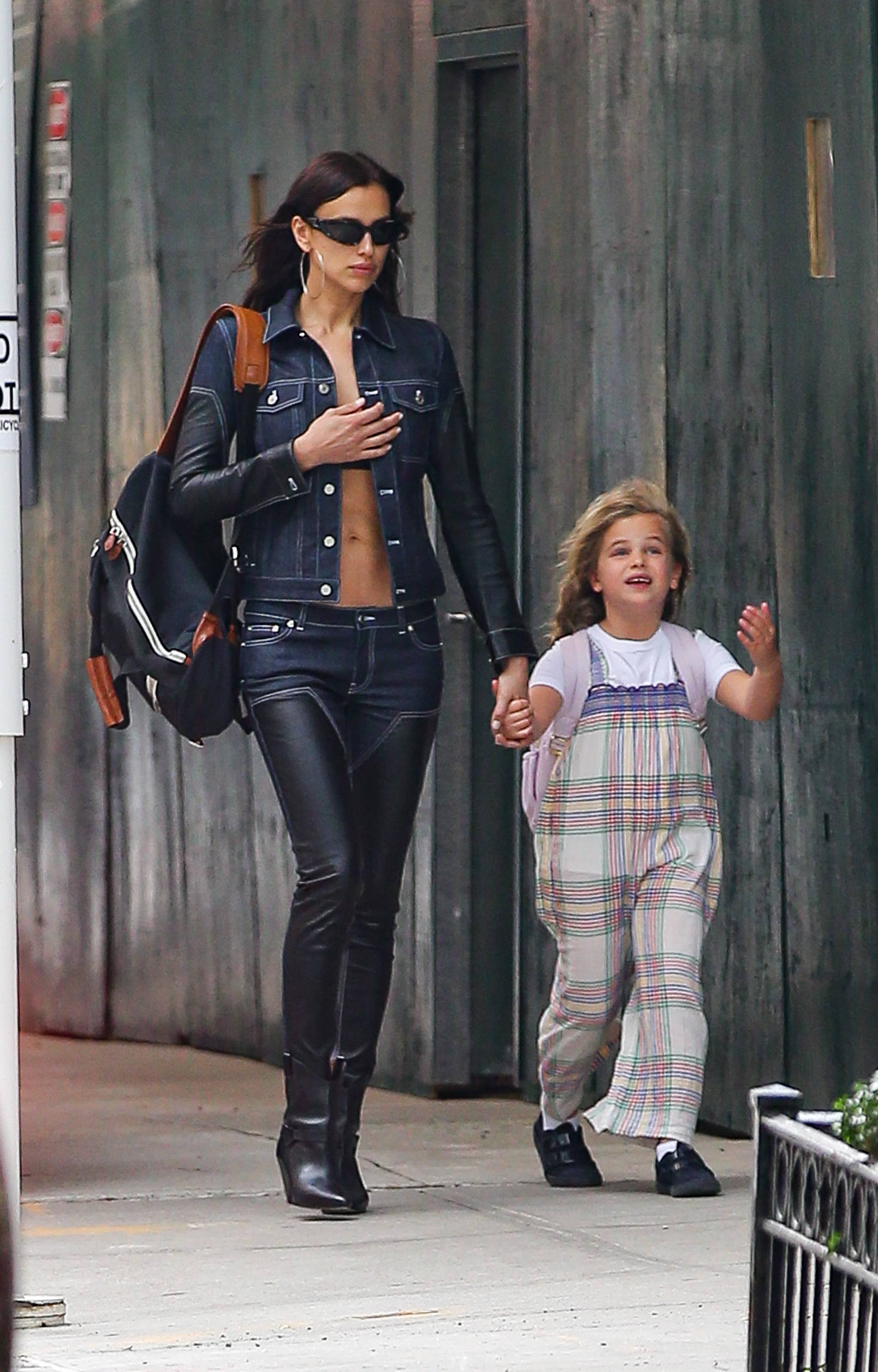 Model Irina Shayk Looks Stylish As She Spend Some Quality Time With Her Daughter Lea Holding Hands