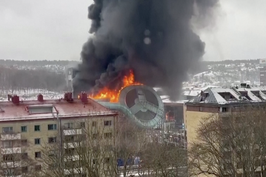 Švedska, požar