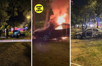 VIDEO  Užas u Španskom: 'Auto udario u stablo i planuo, vozača je u zadnji čas spasio prolaznik'