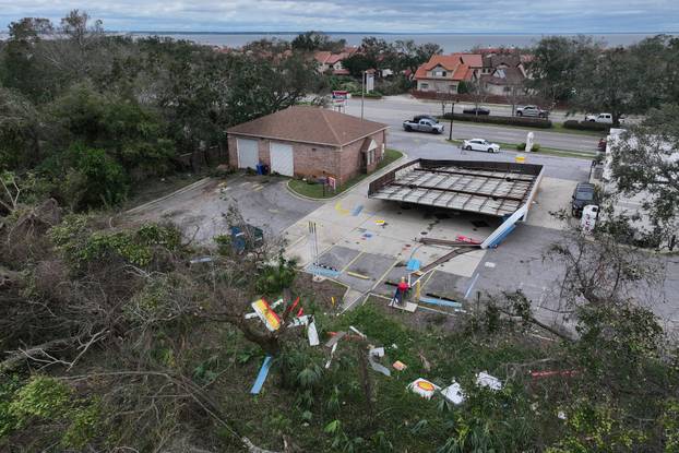 Aftermath of Hurricane Isaias, in Gulf Breeze, Florida