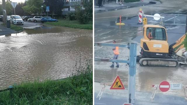 Cijela Volovčica bez vode, pukla cijev: "Bilo je kao na Zrću, voda je došla do 40 cm visine"