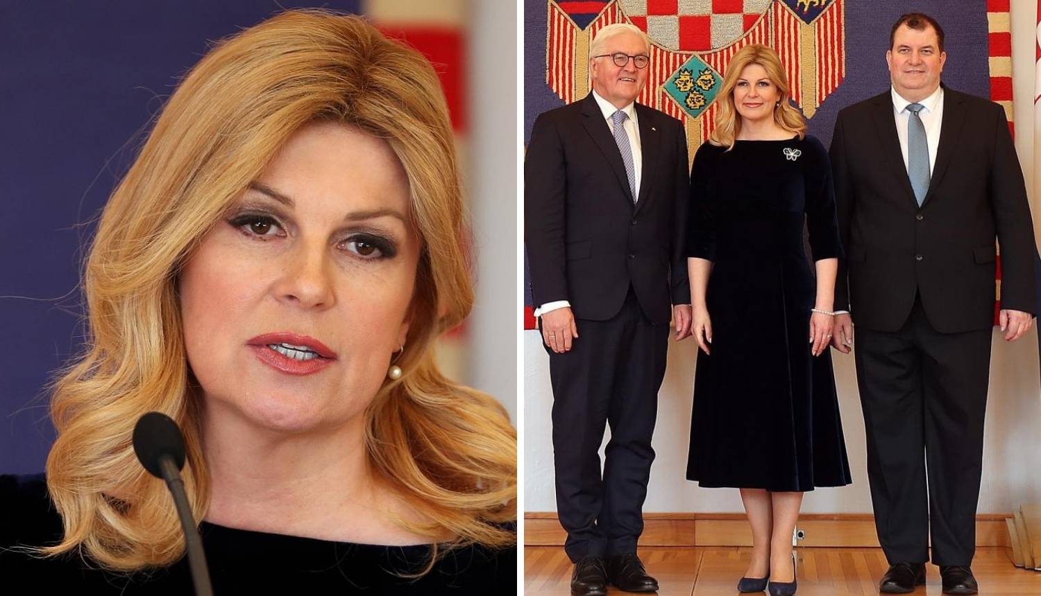 Decentna Kolinda: Baršunasta haljina za gosta iz Njemačke...