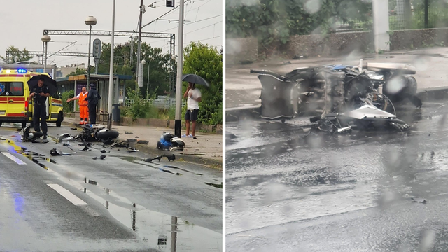 Zagreb: Sudarili se motocikl i auto, troje ljudi je u bolnici