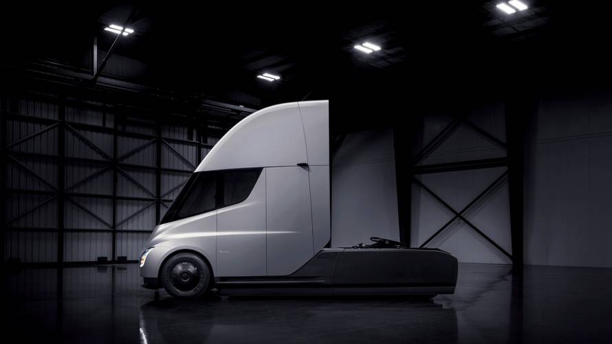 Undated handout image of the Tesla Semi