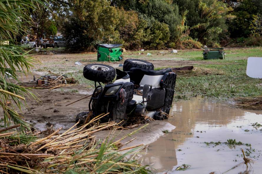 Storm Bora floods homes and streets in the Greek island of Rhodes