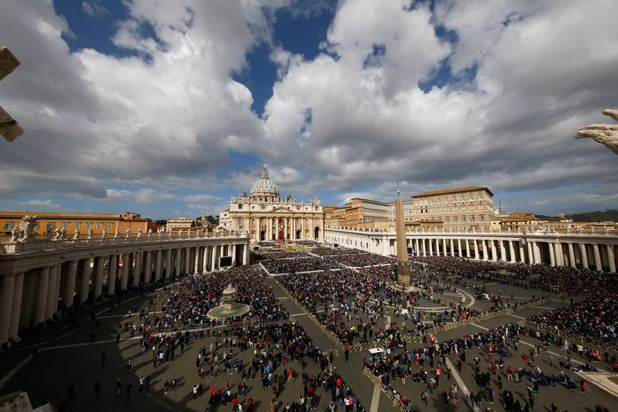 Pope Francis leads the Easter Mass at St. Peter's Square at the Vatican