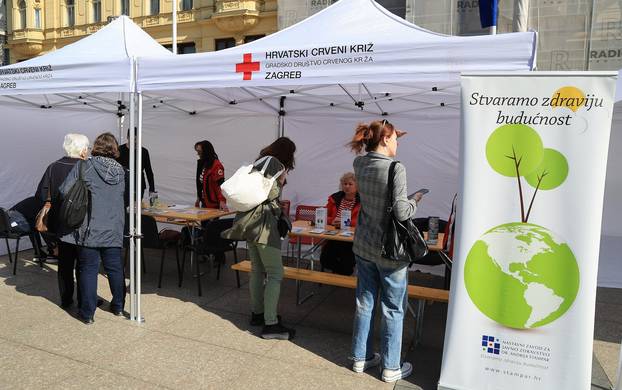 Zagreb: Obilježavanje Svjetskog dana zdravlja na Trgu bana Josipa Jelačića