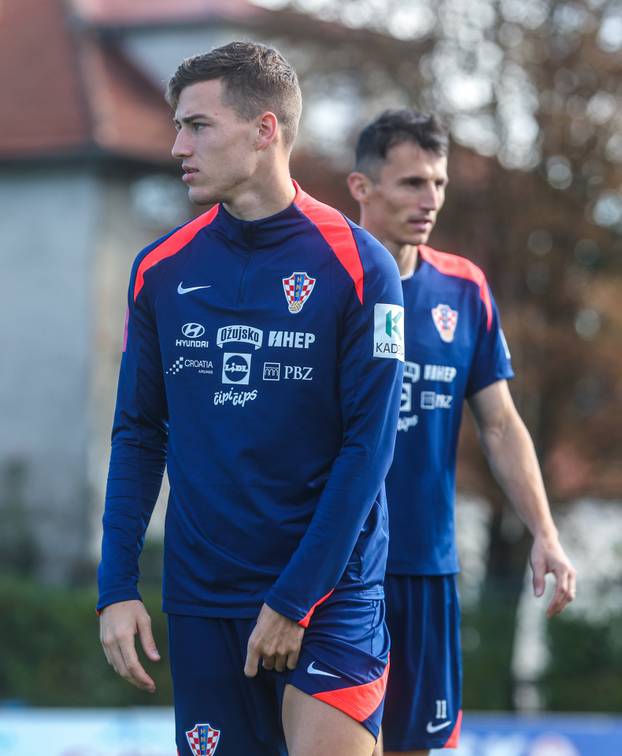 Zagreb: Hrvatska nogometna reprezentacija na treningu u Maksimiru