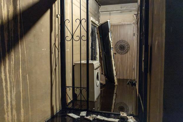 Aftermath of Russian drone and missile attack in Kyiv