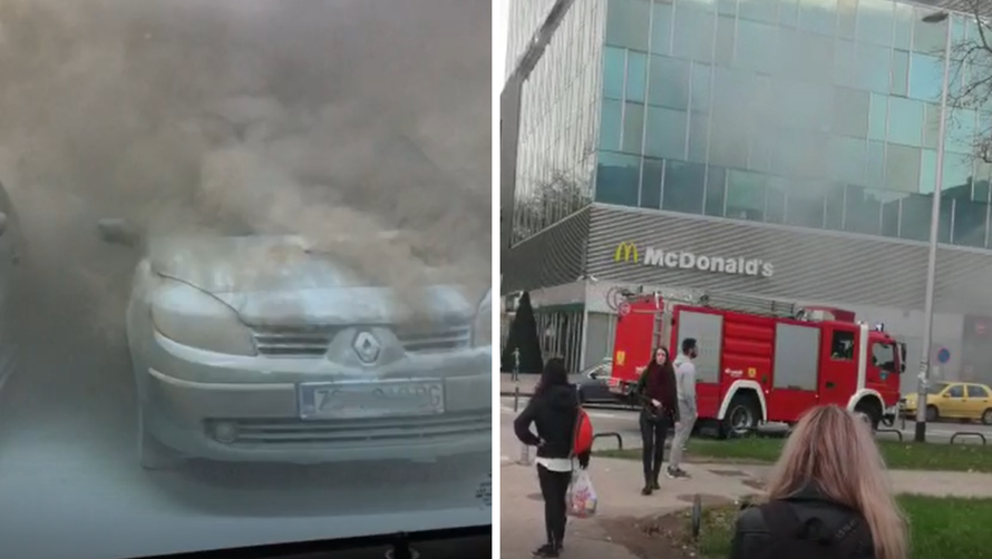 U Avenue Mallu je gorio auto: 'Skoro sam pala u nesvijest!'