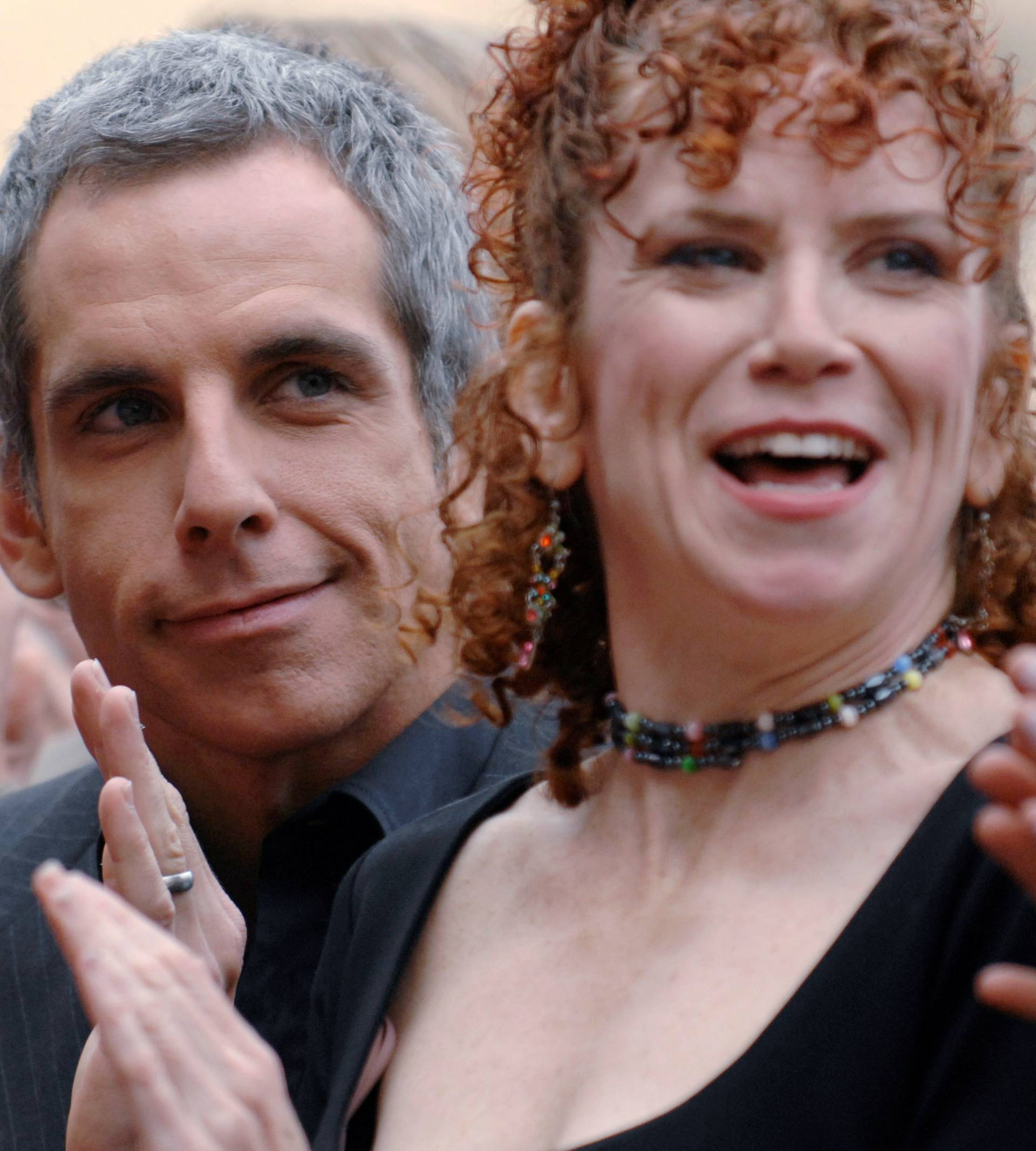 FILE PHOTO: Actor Ben Stiller and his sister Amy Stiller applaud at a ceremony in Los Angeles