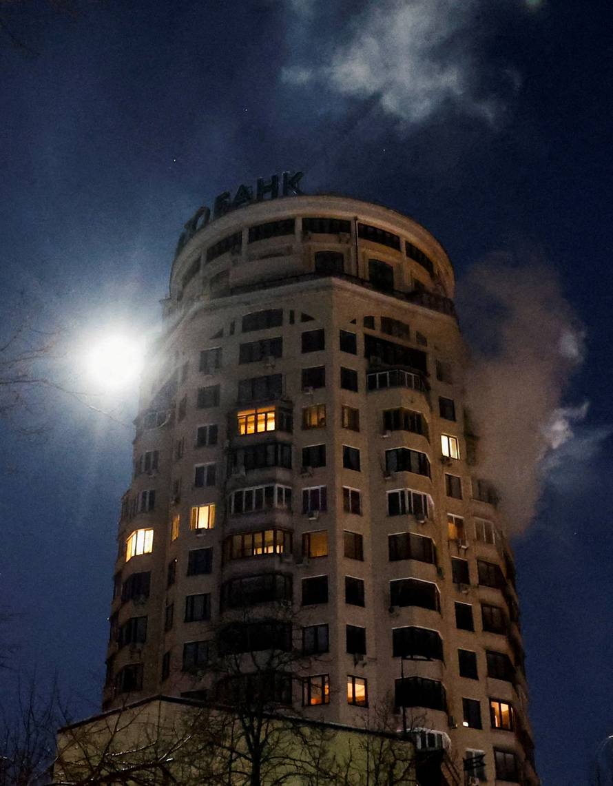 Aftermath of Russian missile and drone attacks, in Kyiv