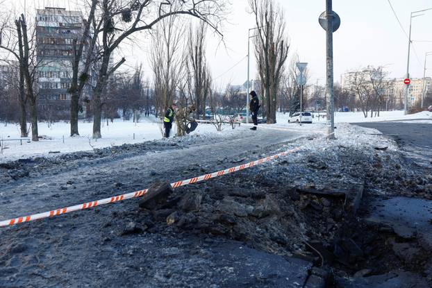 Aftermath of a Russian drone and missile attack in Kyiv