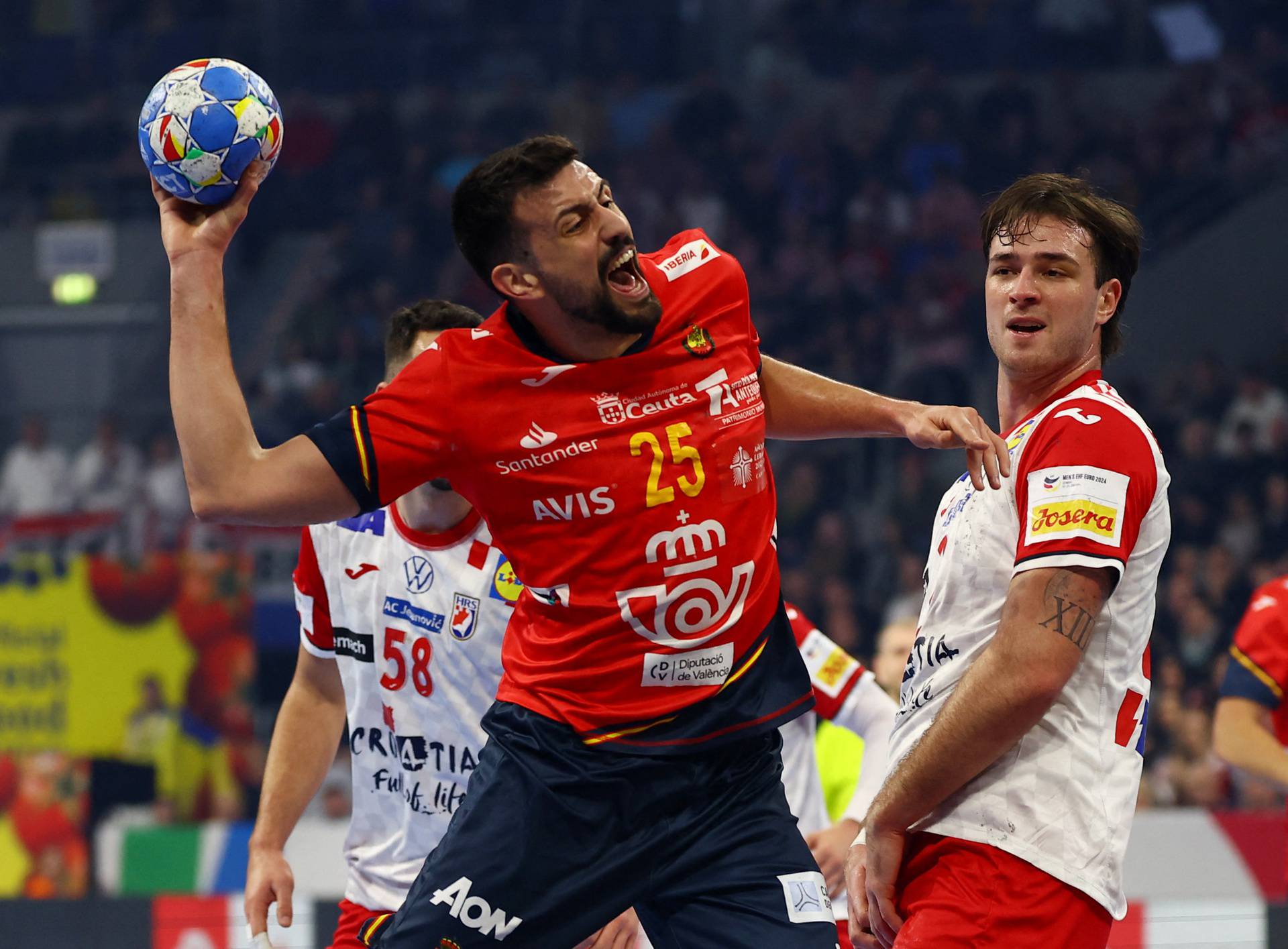 EHF 2024 Men's European Handball Championship - Preliminary Round - Group B - Spain v Croatia