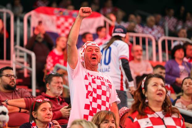 Zagreb: Navijači na utakmici Svjetskog rukometnog prvenstva između Egipta i Hrvatske
