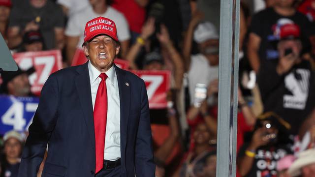 Republican presidential nominee Trump holds a rally in Coachella